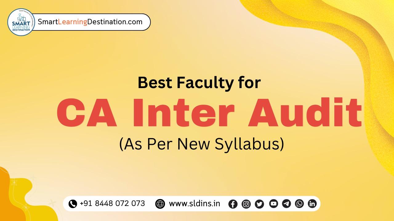 Best Faulty for Ca Inter Audit