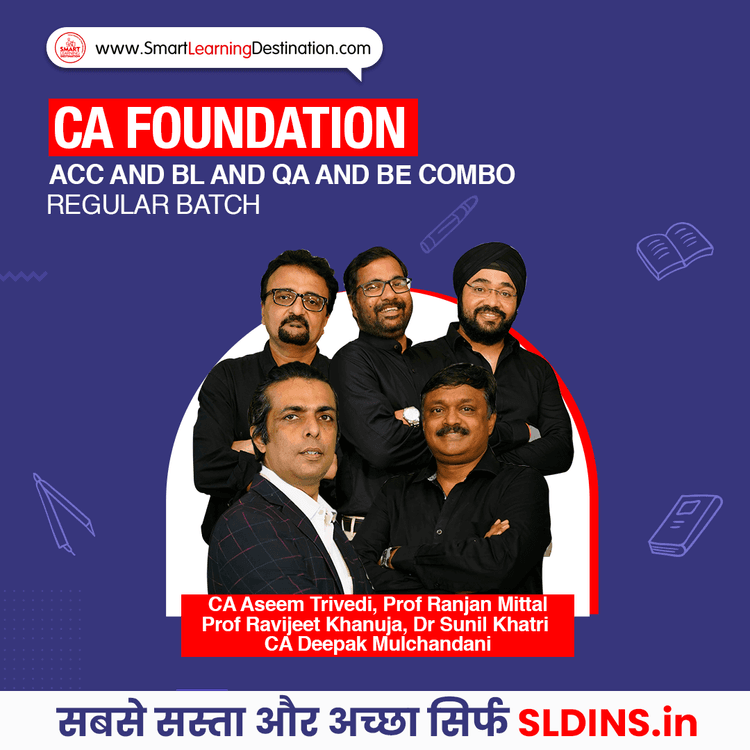 CA Aseem Trivedi and Prof Ranjan Mittal and Prof Ravijeet Khanuja and Dr Sunil Khatri and CA Deepak Mulchandani, Foundation Accounting(A/c) and Business Laws(BLaw) and Quantitative Aptitude(QA) and Business Economics(BEco)