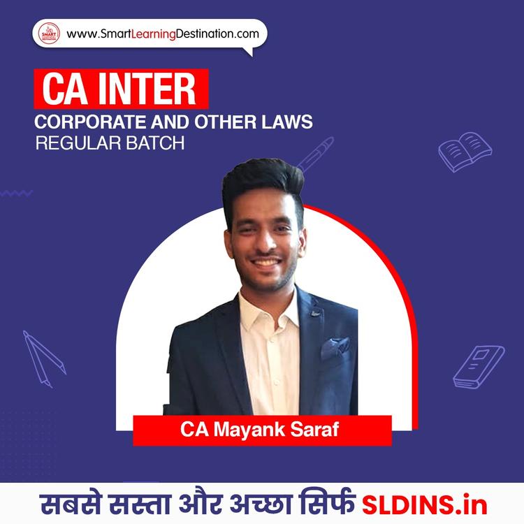 CA Mayank Saraf, Corporate and Other Laws(CAI Law)