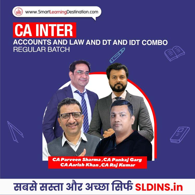 CA Parveen Sharma and CA Pankaj Garg and CA Aarish Khan and CA Raj Kumar, Corporate and Other Laws(CAI Law) and Taxation(Tax) and Advanced Accounting(Adv A/C)