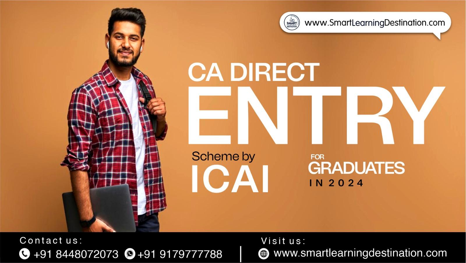 CA Direct Entry Scheme by ICAI for Graduates