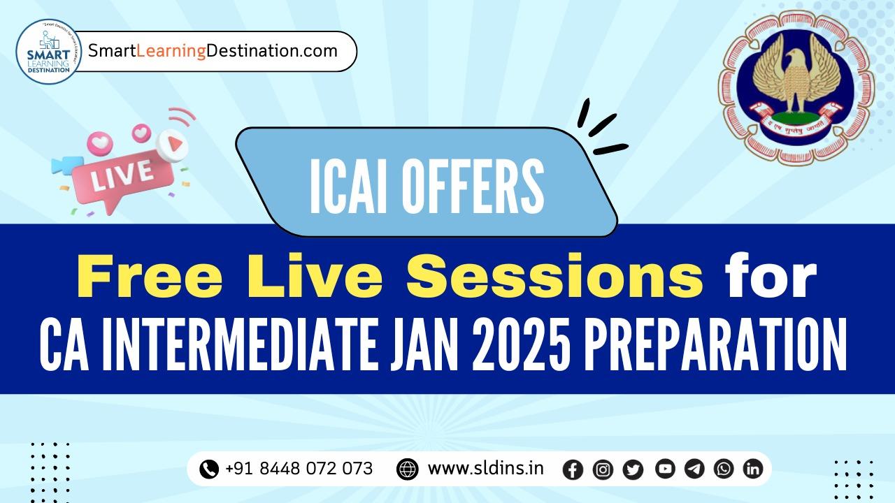 CA Inter Live Free sessions by ICAI